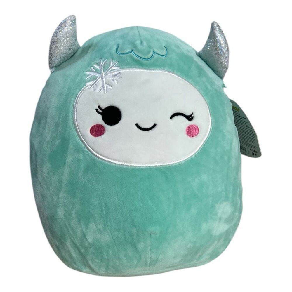 KELLYTOY SQUISHMALLOWS 12” Yollie the Yeti Exclusive Snowflake Plush Toy